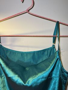 Emerald Green Satin Cami Dress