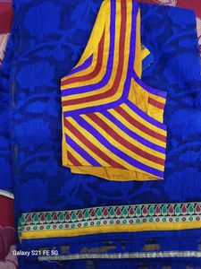 Blue Colour Chanderi Saree