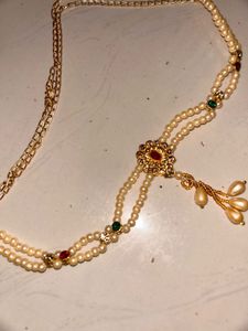 Elegant Pearl &amp; Gold Kamarbandh