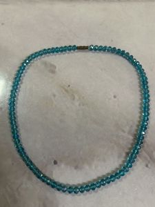 Blue diamond Beaded Necklace
