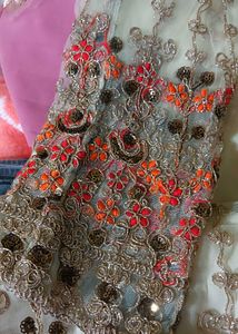 Embroidered sharara suit
