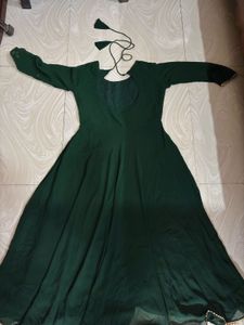 Elegant bottle Green long Anarkali 🦚