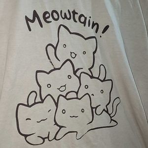 Cute Cat Graphic Oversized T-Shirt