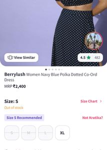 Berrylush Women Navy Blue Polka Dotted Co-Ord Set