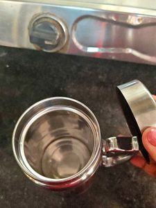 Red Metallic Travel Mug with Handle