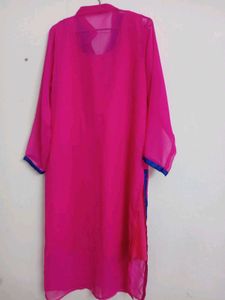 Vibrant Pink Embroidered Kurta