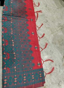 Beautiful Coral &amp; Teal Saree