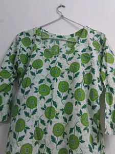 Vibrant Green Floral Kurta