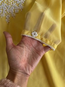 Yellow Embroidered Kurta