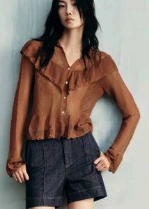 Brown Button-Up Knit Cardigan