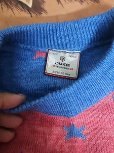Cute Blue &amp; Pink Star Sweater