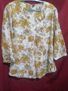 Floral Print V-Neck Top