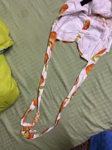 ZARA VIBRANT CITRUS PRINT DRESS