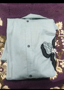 KARIGARR brand Kurta with Floral Appliques