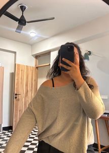 Cozy Off-Shoulder Knit Top
