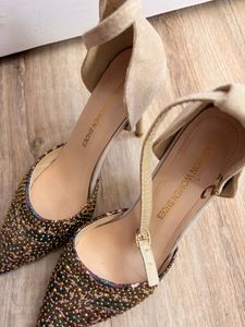 Embellished Pointed Toe Heels