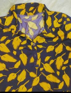 Musturd Floral Shirt For Girl &amp; Woman 32 Bust