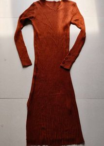 Ribbed Knit Midi Dress