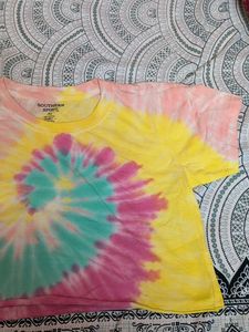 Colorful Tie-Dye cropped T-Shirt