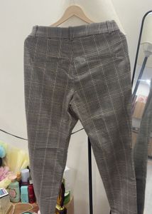 Plaid Patterned Formal Pants
