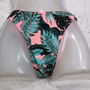 Tropical ⚛️Leaf Print Bikini Bottom