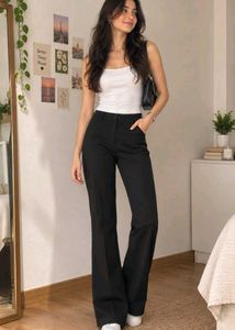 High Waisted Flare Trousers