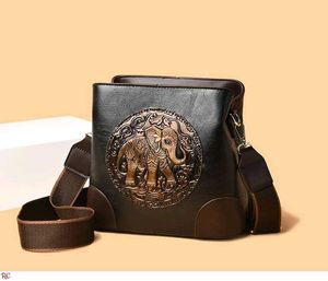 Embossed Elephant Bucket SlinG/Bag