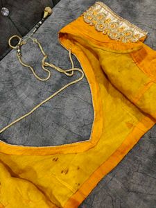 Vibrant Yellow Embroidered Blouse
