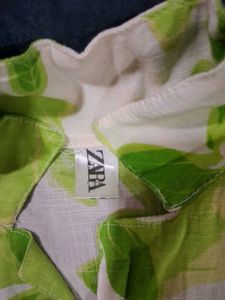 Green Floral Print Shirt &amp; Tube Top Set