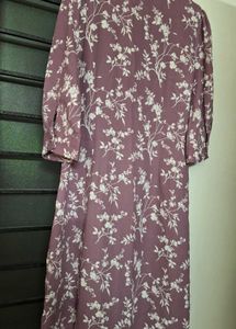 Floral Print Button-Up Shirt dress