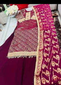 Exquisite maroon Lehenga Choli Set