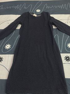 Classic Navy Patterned Dress