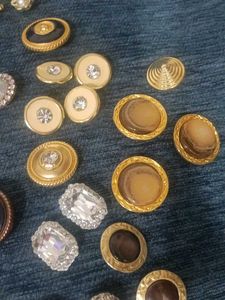 Vintage Decorative Buttons Lot metal
