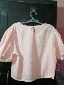 Cute Pink Puff Sleeve Top