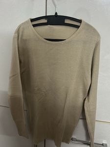 Comfortable Beige Knit Sweater