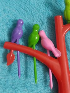 Fruit Fork Decorative Bird Tree Set for Lunch Dese