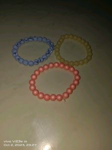Handmade Stack Of 3 Beautiful Beaded Bracelet