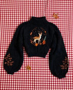 Cropped Dear Sweater