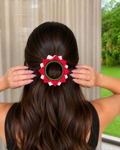 Handmade Crochet Flower Hair Tie