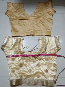 Golden Saree Blouse