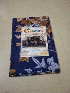 Blue Floral  Double Bed Sheet