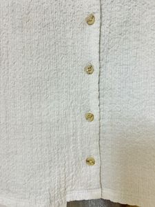 Classic White Button-Up Top