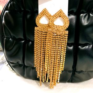 Golden Zircon Earrings