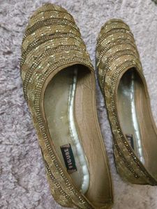 Gold Embellished Flats