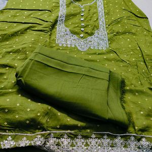 Jaam Cotton Suit , dress material with Banarasi Du