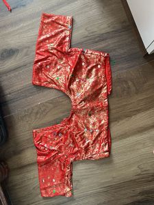 Stunning Red &amp; Gold Sequin Lehenga