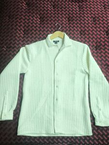 Aesthetic Ivorish White Puffed Full Sleeve Shirt