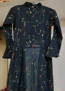 Embroidered Kurta Set with Flared Sleeves