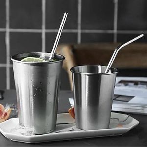 Stainless steel straws - pack of 4 with clea