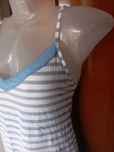 Striped Cotton Nightgown